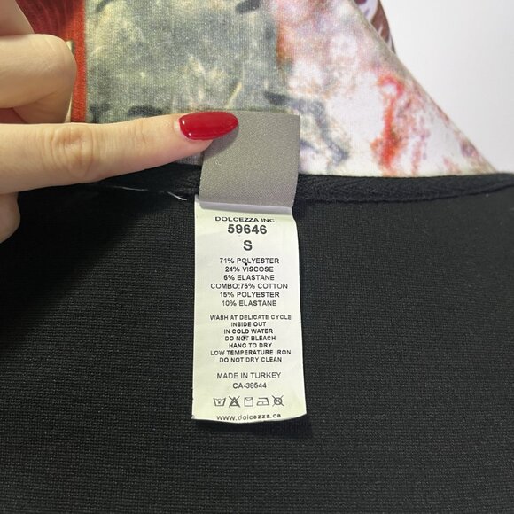 Simply Art Dolcezza Jacket Abstract Art Deco Zip Up Small Maximalist Red Black - Picture 9 of 9